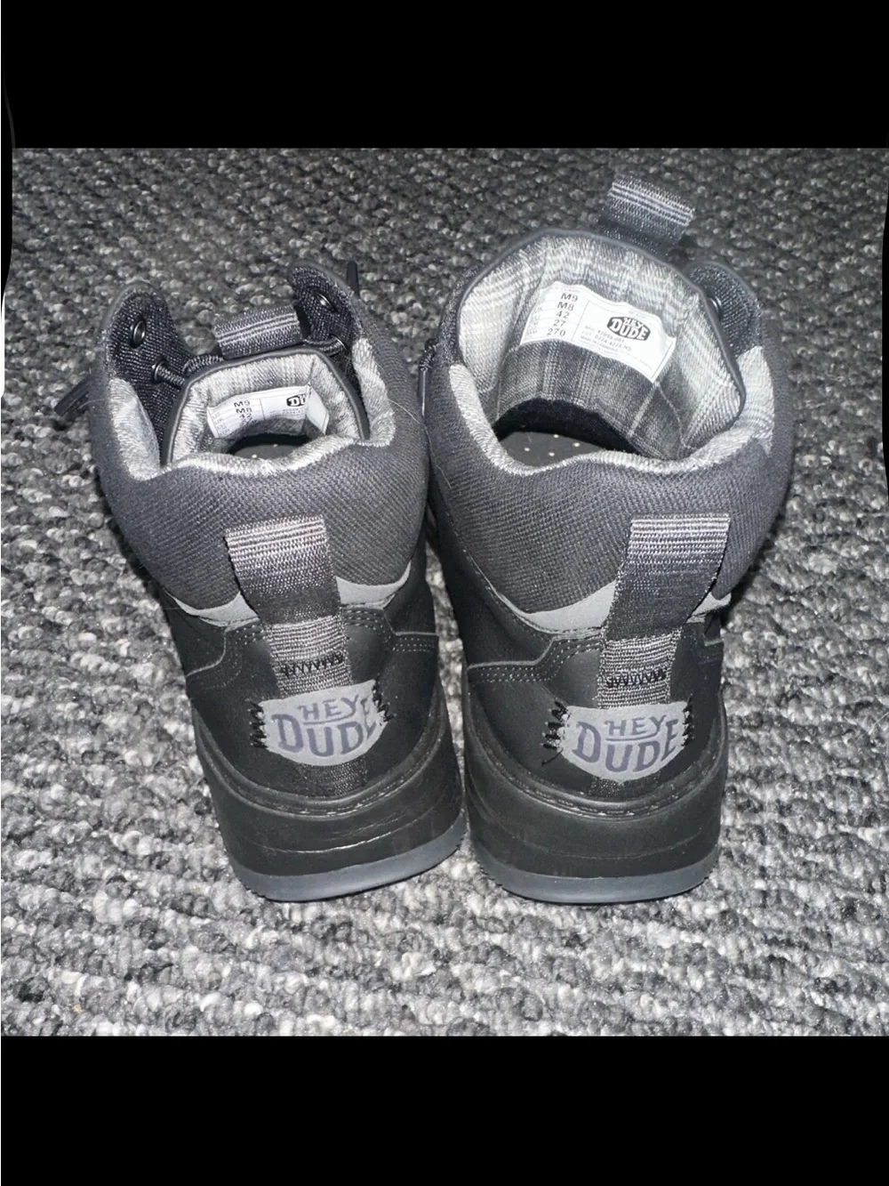 Hey Dude Men's Black Lace-Up Casual Boots